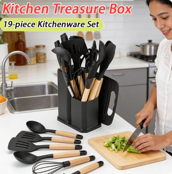 19 Pieces NonStick Safe Silicone Kitchen Utensil Set