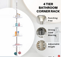 4 Tier Bathroom Multi Corner Shelf Rack