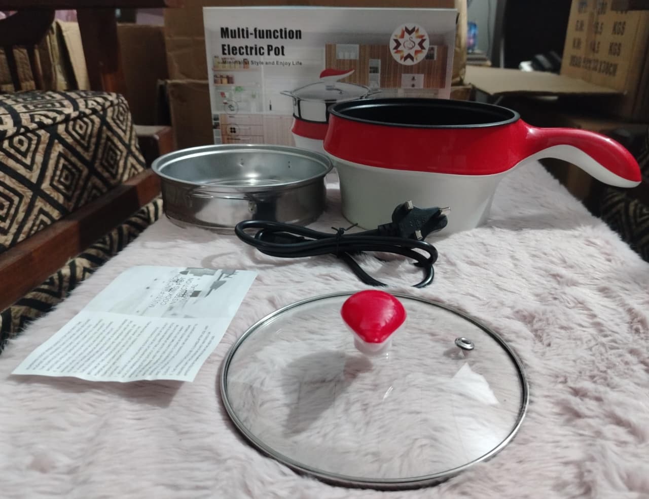 Electric Nonstic Multi Cooker With Steamer 3 Pin Plug