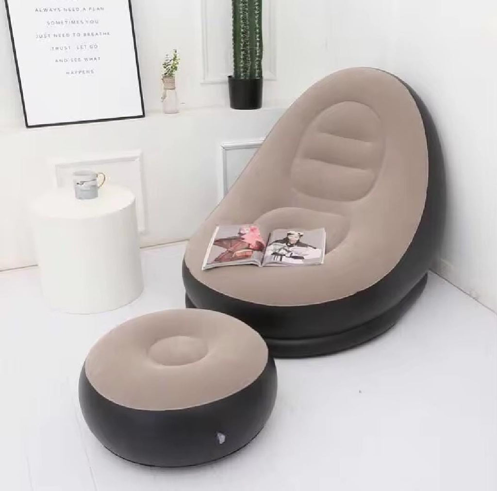 Inflatable Flocked Air Sofa Chair