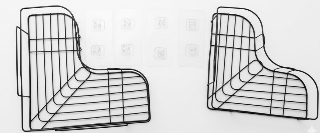 Wall Mounted Bathroom Corner Rack 2 Pcs
